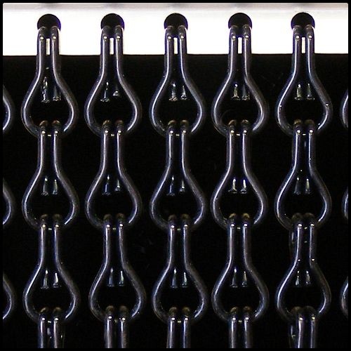 Kettinggordijn Aluminium Liso ® Zwart ✔ Op maat gemaakt - Prijs per m²