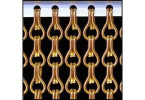 Kettinggordijn Aluminium Liso ® Oranje ✔ Op maat gemaakt