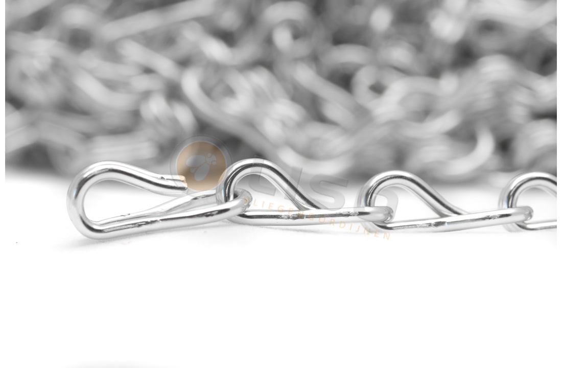 Kettinggordijn Aluminium Liso ® Zilver Extra Dicht ✔ Op maat gemaakt - Prijs per m²
