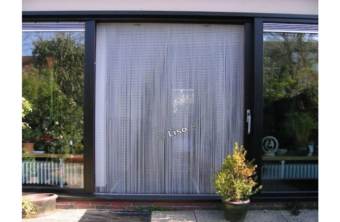 Kettinggordijn Aluminium Liso ® Zilver Extra Dicht ✔ Op maat gemaakt - Prijs per m²
