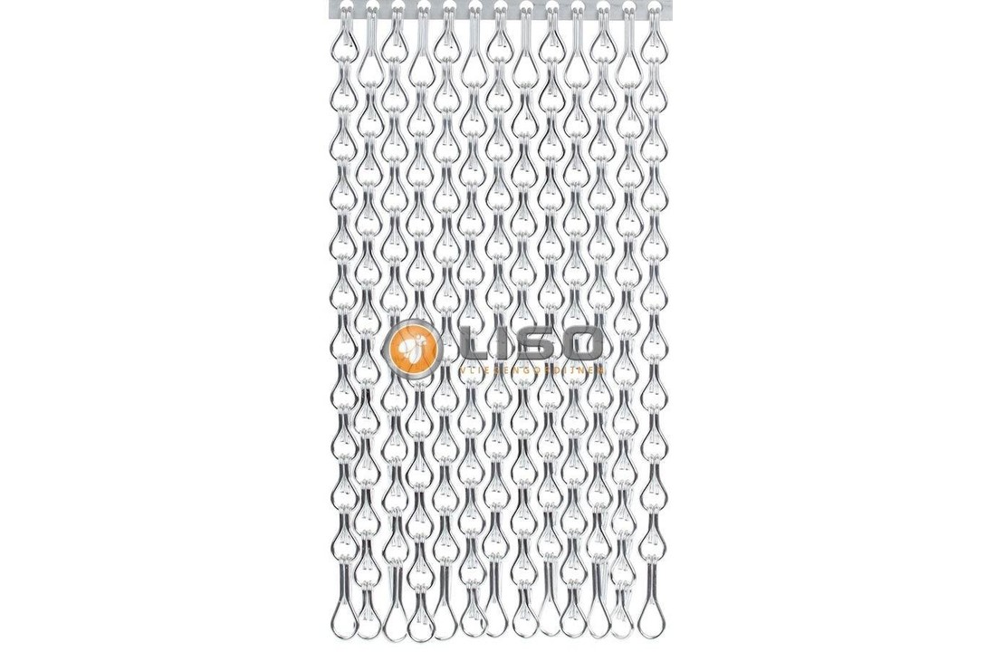 Kettinggordijn Aluminium Liso ® Zilver Extra Dicht ✔ Op maat gemaakt - Prijs per m²