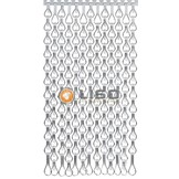 Kettinggordijn Aluminium Liso ® Zilver Extra Dicht ✔ Op maat gemaakt - Prijs per m²