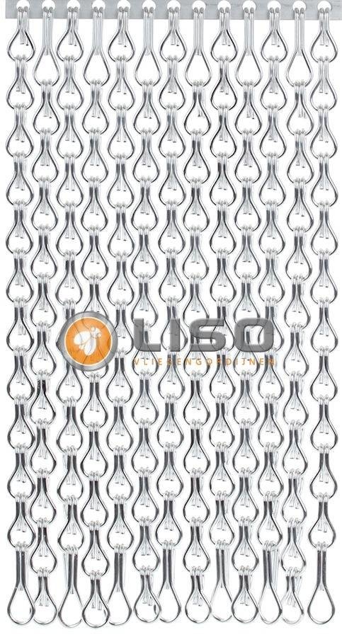 Kettinggordijn Aluminium Liso ® Zilver Extra Dicht ✔ Op maat gemaakt - Prijs per m²