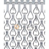 Kettinggordijn Aluminium Liso ® Zilver Extra Dicht ✔ Op maat gemaakt - Prijs per m²