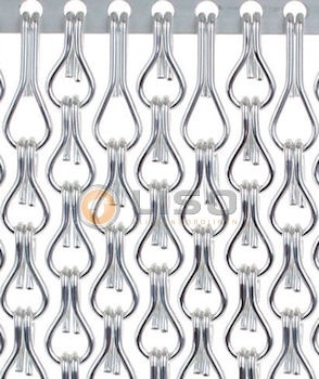 Kettinggordijn Aluminium Liso ® Zilver Extra Dicht ✔ Op maat gemaakt - Prijs per m²