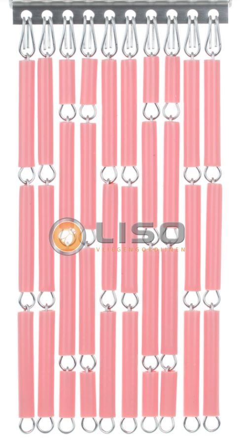 Vliegengordijn Liso ® RAL 3015 Lichtroze Hulzengordijn als Doe-het-zelf pakket | Prijs p/m²