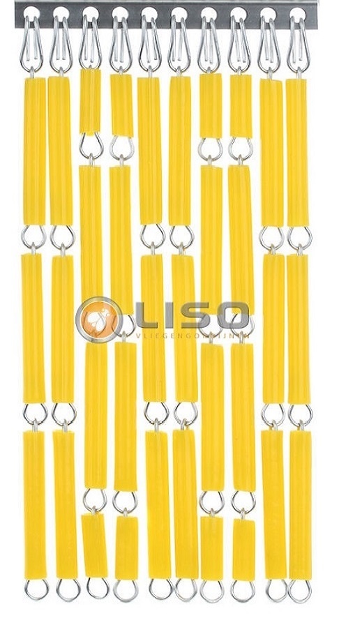 Vliegengordijn Liso ® RAL 1018 Zinkgeel Hulzengordijn als Doe-het-zelf pakket | Prijs p/m²