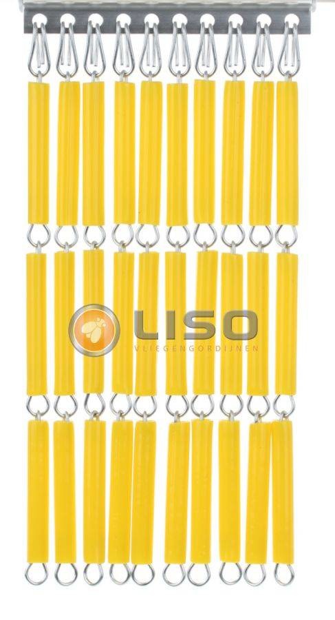 Vliegengordijn Liso ® RAL 1018 Zinkgeel Hulzengordijn als Doe-het-zelf pakket | Prijs p/m²