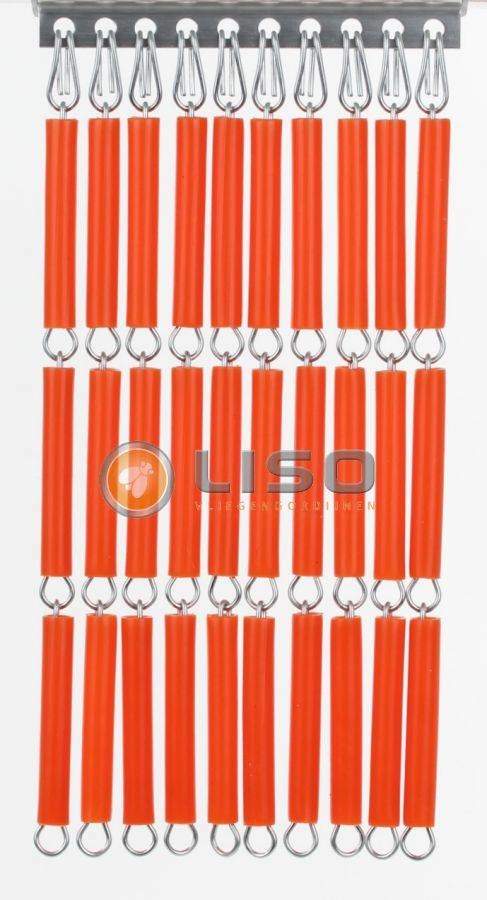 Vliegengordijn Liso ® RAL 2008 Licht roodoranje Hulzengordijn als Doe-het-zelf pakket | Prijs p/m²