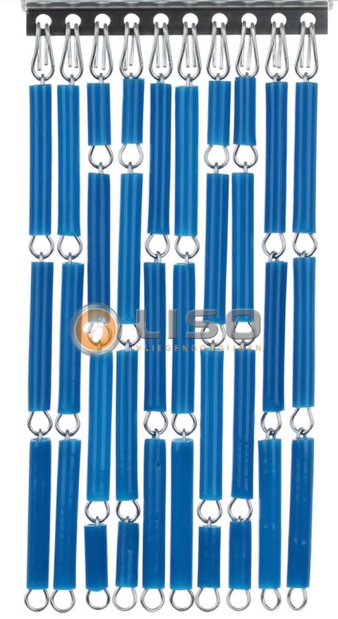 Vliegengordijn Liso ® RAL 5017 Verkeersblauw Hulzengordijn als Doe-het-zelf pakket | Prijs p/m²
