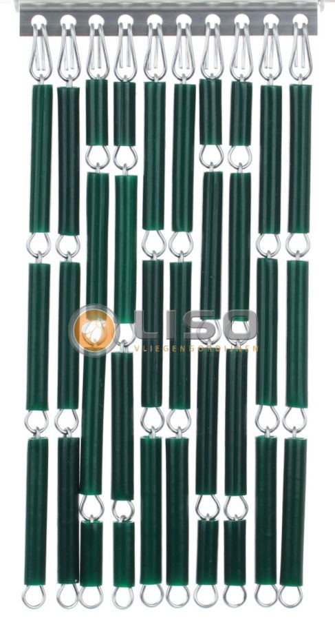 Vliegengordijn Liso ® RAL 6009 Dennengroen Hulzengordijn als Doe-het-zelf pakket | Prijs p/m²