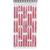 Vliegengordijn Liso Rood / Roze Gevlamd ✔ Doe-het-zelf pakket - Prijs per m²