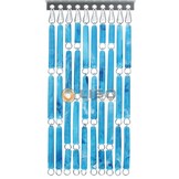 Vliegengordijn Liso Blauw Gevlamd ✔ Doe-het-zelf pakket - Prijs per m²