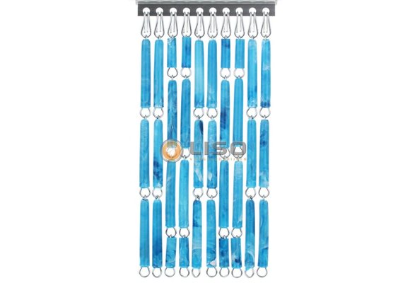 Vliegengordijn Liso Blauw Gevlamd ✔ Doe-het-zelf pakket