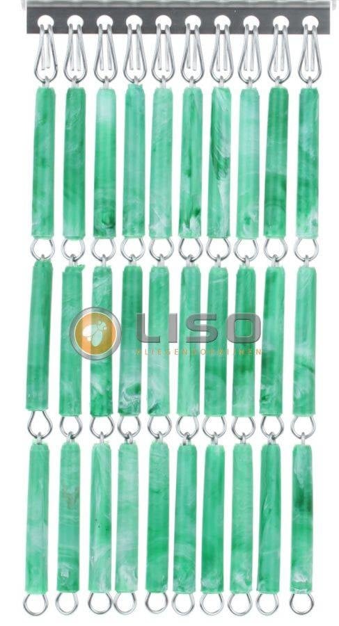 Vliegengordijn Liso Groen Gevlamd ✔ Doe-het-zelf pakket - Prijs per m²