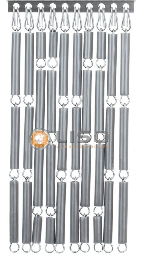 Vliegengordijn Liso Zilver ✔ Doe-het-zelf pakket - Prijs per m²