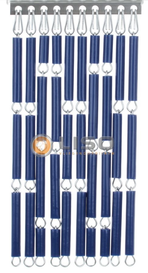 Vliegengordijn Liso Donkerblauw ✔ Doe-het-zelf pakket - Prijs per m²