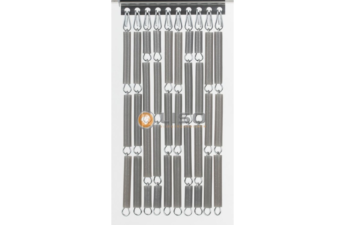 Vliegengordijn Liso Zilver Metallic ✔ Doe-het-zelf pakket - Prijs per m²