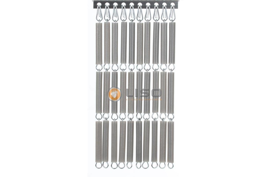 Vliegengordijn Liso Zilver Metallic ✔ Doe-het-zelf pakket - Prijs per m²