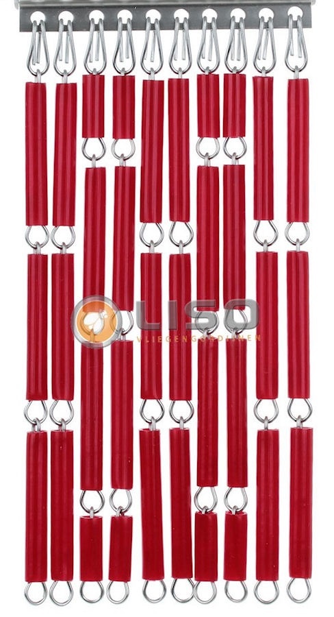 Vliegengordijn Liso Bloedrood ✔ Doe-het-zelf pakket - Prijs per m²
