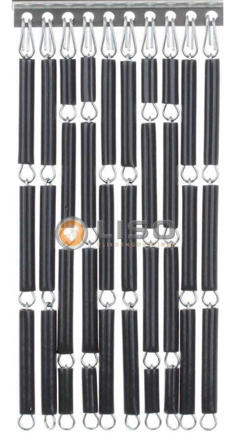 Vliegengordijn Liso ® RAL 7016 Antracietgrijs Hulzengordijn als Doe-het-zelf pakket | Prijs p/m²