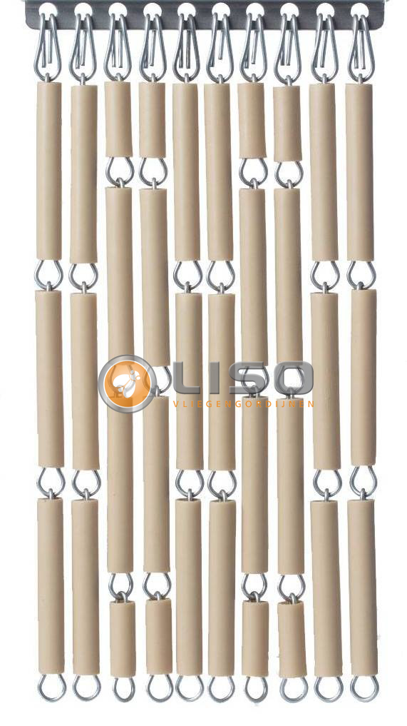 Vliegengordijn Liso Zand / Taupe ✔ Doe-het-zelf pakket - Prijs per m²