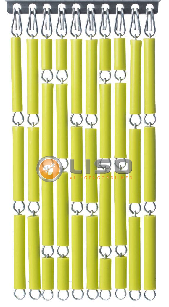 Vliegengordijn Liso Appeltjesgroen  ✔ Doe-het-zelf pakket - Prijs per m²
