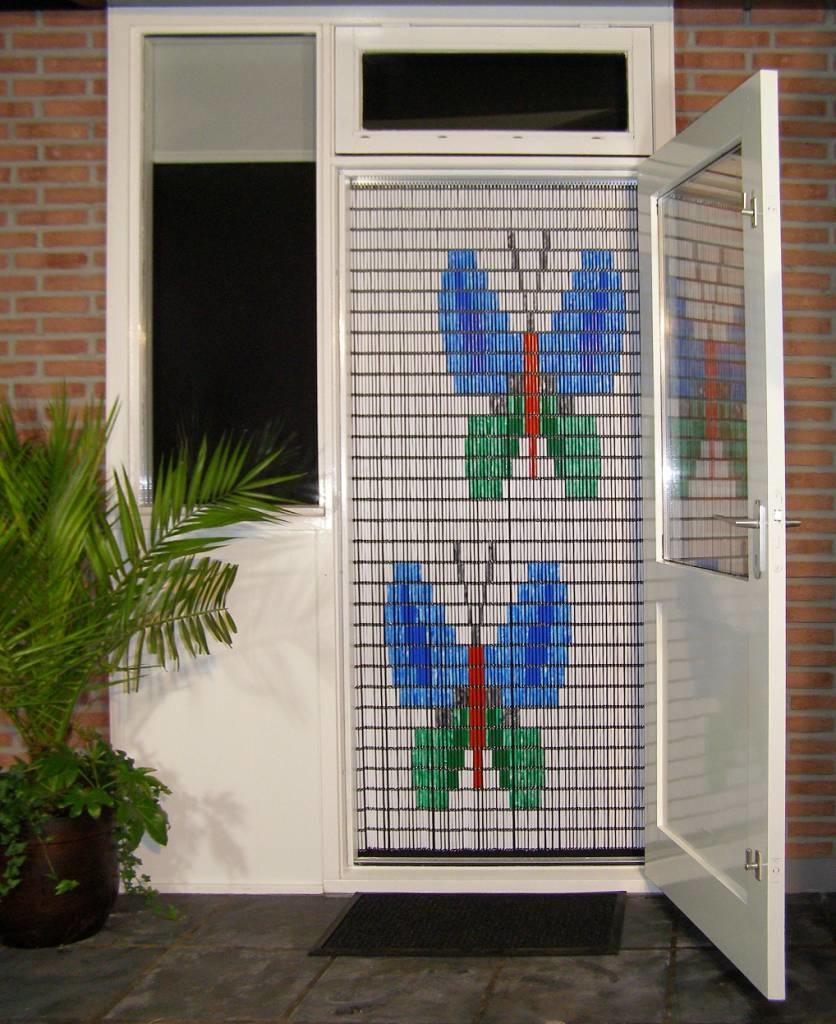 Vliegengordijn Liso met Vlinders ✔ Doe-het-zelf pakket - Prijs per m²