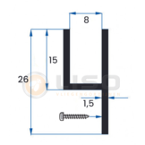 Stoelprofiel bevestiging Vliegengordijn Kunststof Kozijnen