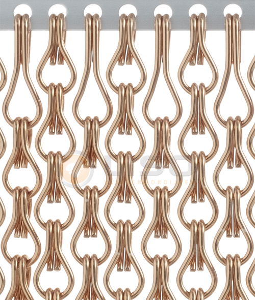 Kettinggordijn Aluminium Liso ® Brons Extra Dicht ✔ Op maat gemaakt - Prijs per m²