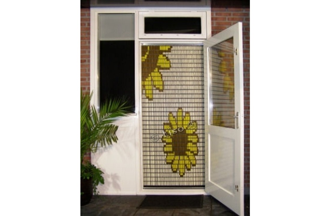 Vliegengordijn Liso met Bloemen ✔ Doe-het-zelf pakket - Prijs per m²