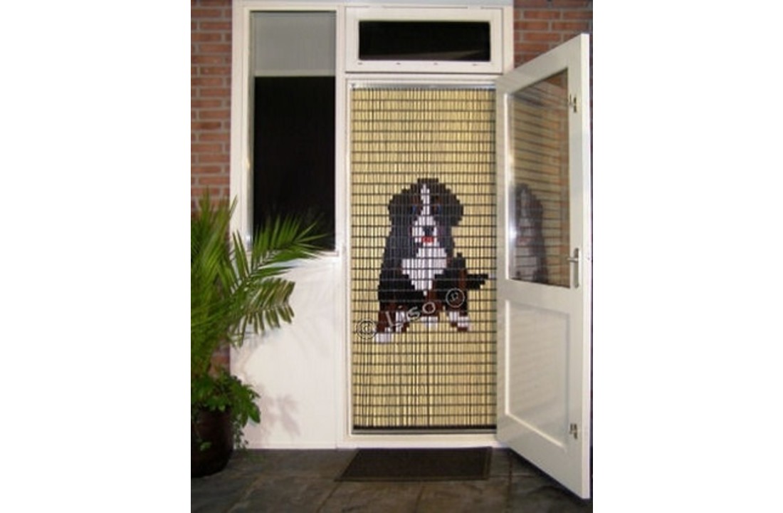 Vliegengordijn Liso met Berner Sennen Klein ✔ Doe-het-zelf pakket - Prijs per m²
