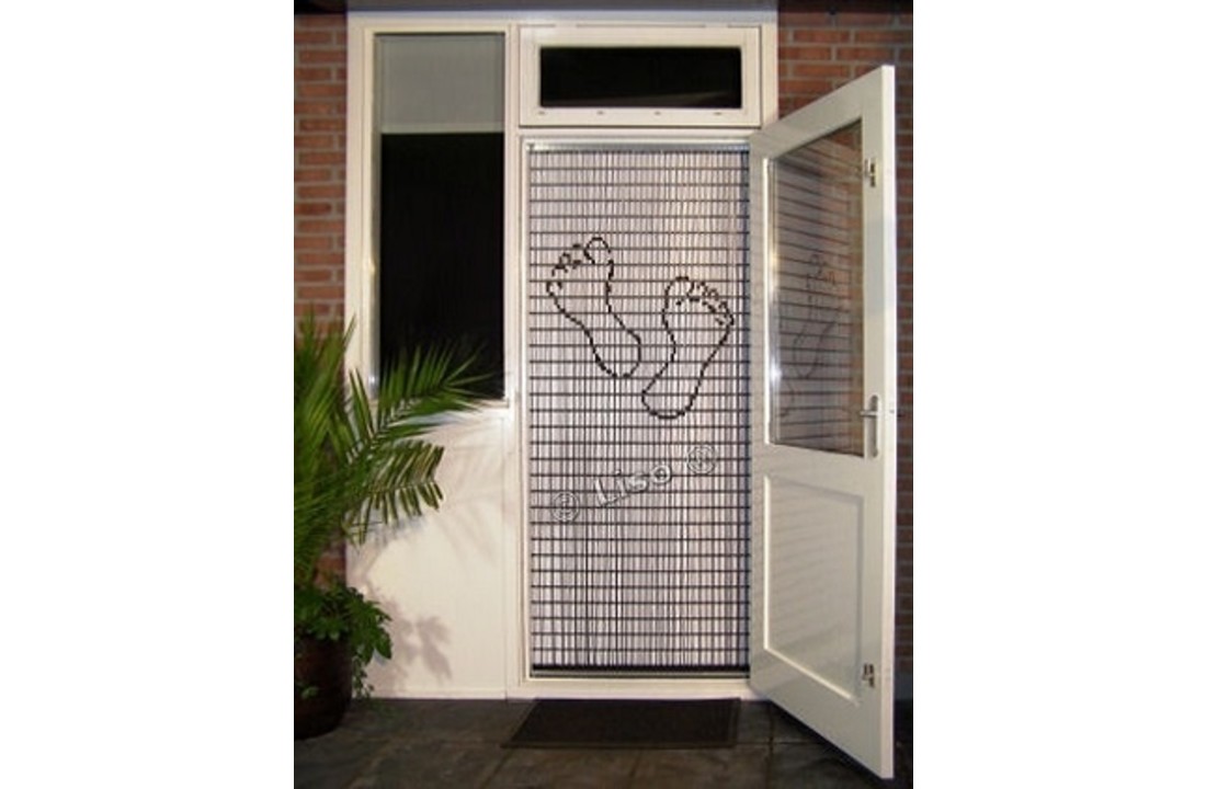 Vliegengordijn Liso met Voetjes ✔ Doe-het-zelf pakket - Prijs per m²