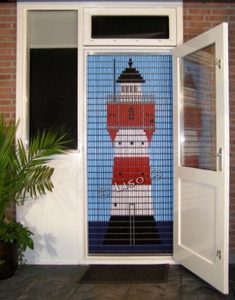 Vliegengordijn Liso met Duitse Vuurtoren ✔ Doe-het-zelf pakket - Prijs per m²