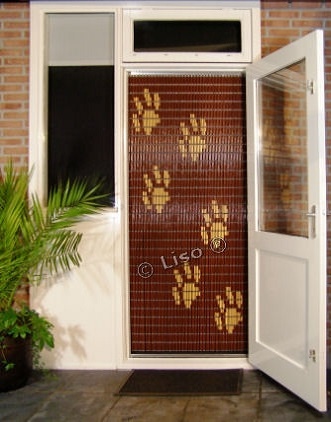 Vliegengordijn Liso met Hondenpootjes ✔ Doe-het-zelf pakket - Prijs per m²