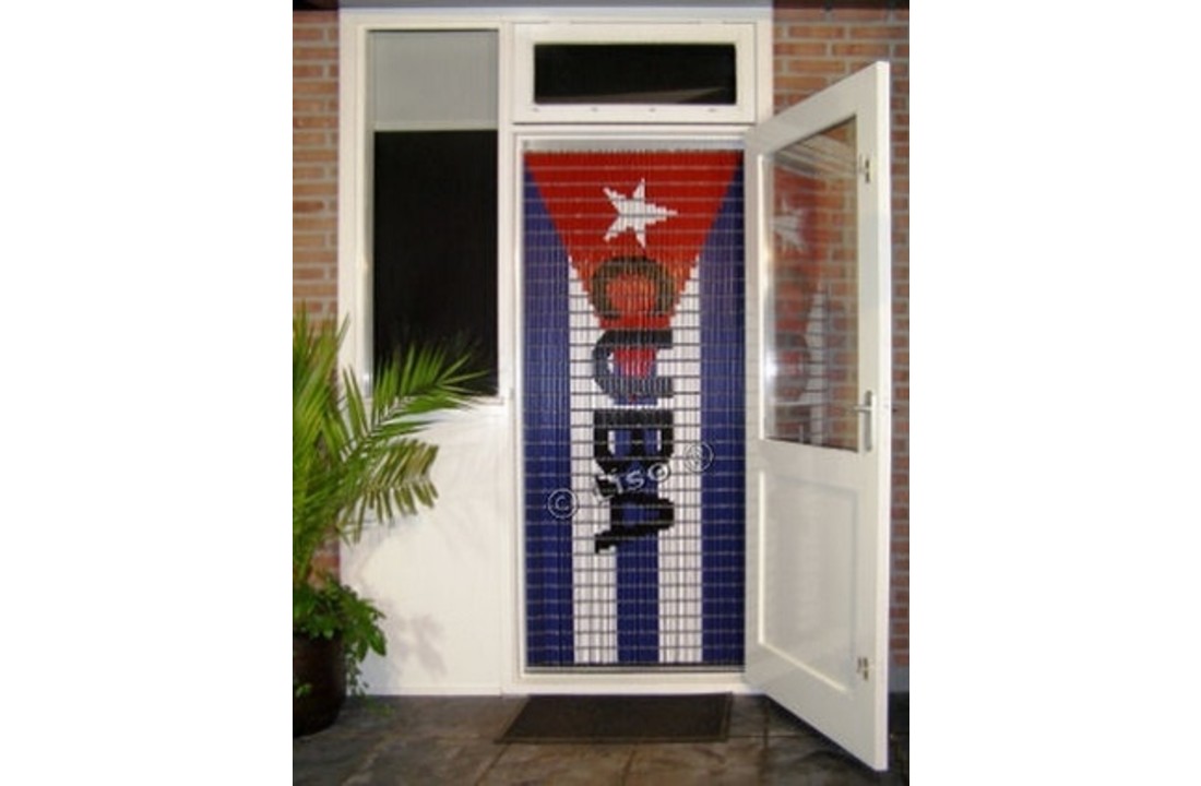 Vliegengordijn Liso met Cubaanse vlag ✔ Doe-het-zelf pakket - Prijs per m²