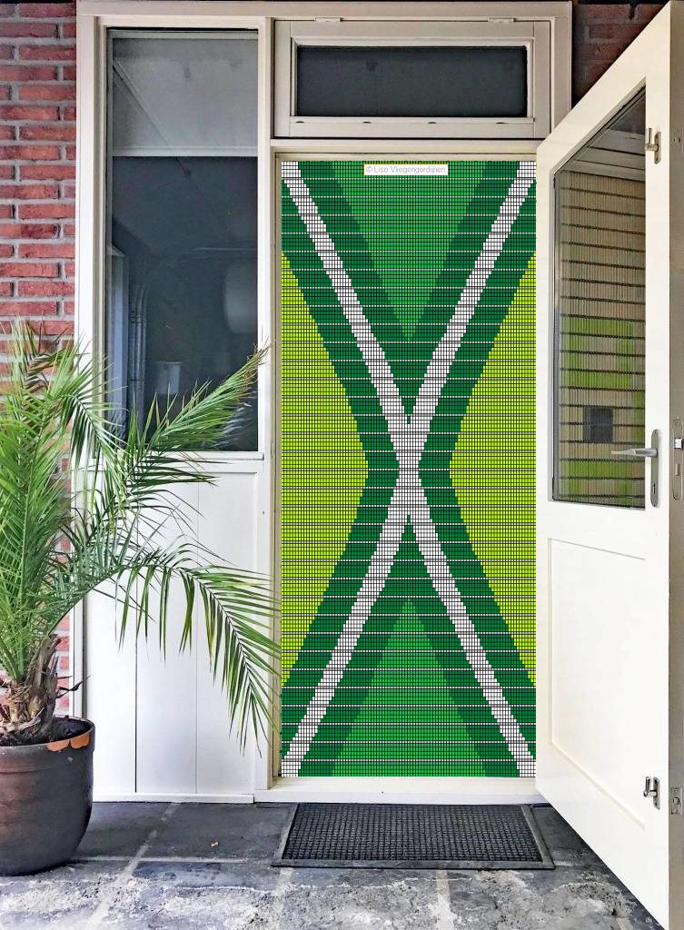 Vliegengordijn Liso met Achterhoeksevlag ✔ Doe-het-zelf pakket - Prijs per m²