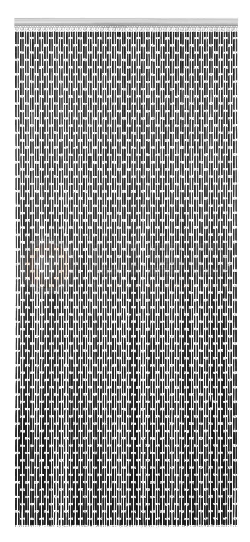 Vliegengordijn op Maat Liso ® Zwart ✔ Kant en Klaar 92 x 209 cm