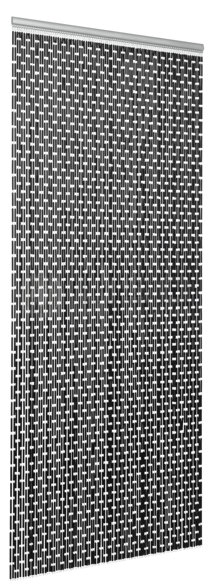 Vliegengordijn op Maat Liso ® Zwart ✔ Kant en Klaar 92 x 209 cm