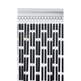 Vliegengordijn op Maat Liso ® Zwart ✔ Kant en Klaar 100 x 232 cm