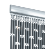 Vliegengordijn op Maat Liso ® Zilver ✔ Kant en Klaar 92 x 209 cm