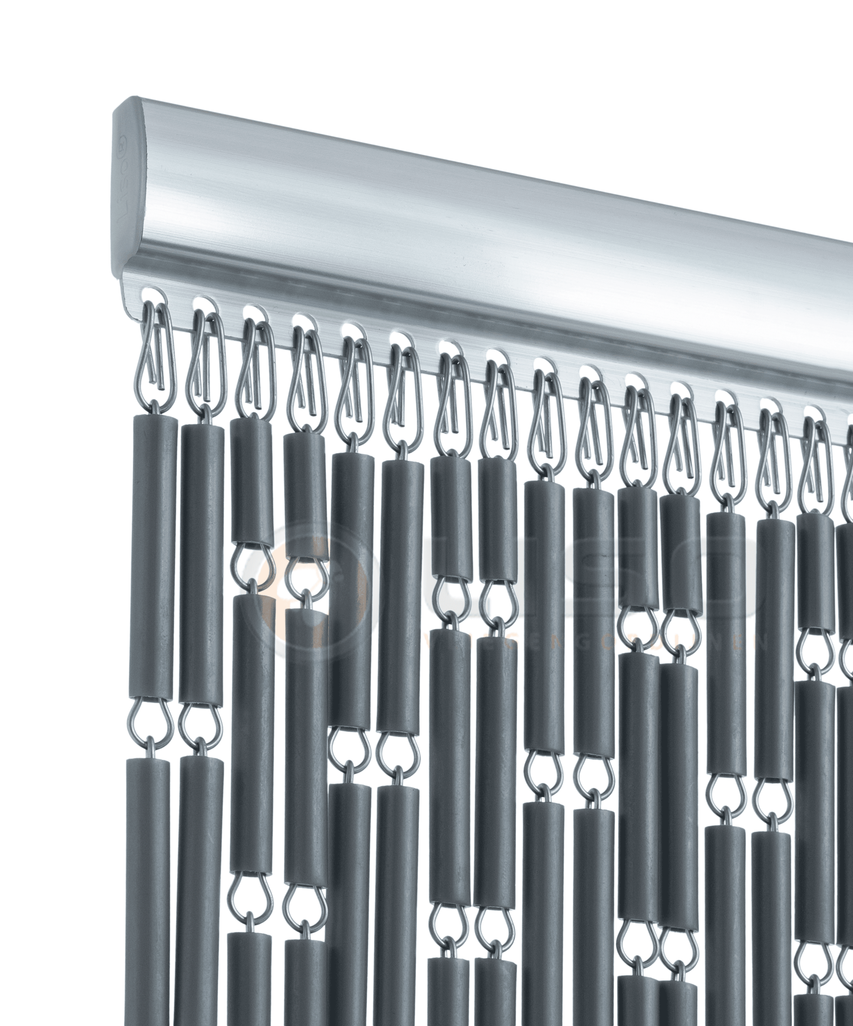 Vliegengordijn op Maat Liso ® Zilver ✔ Kant en Klaar 92 x 209 cm