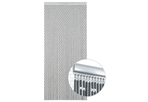 Vliegengordijn op Maat Liso ® Zilver ✔ Kant en Klaar 100 x 232 cm