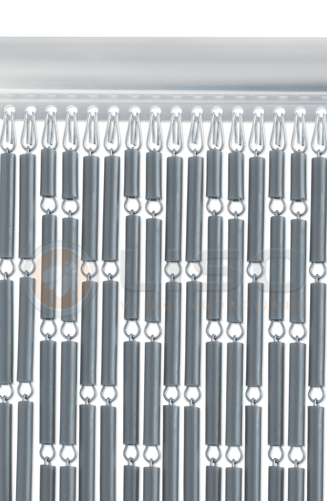 Vliegengordijn op Maat Liso ® Zilver ✔ Kant en Klaar 100 x 232 cm