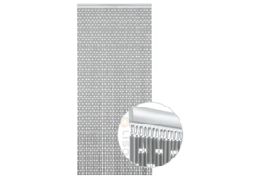 Vliegengordijn op Maat Liso ® Zilver Metalic ✔ Kant en Klaar 100 x 232 cm