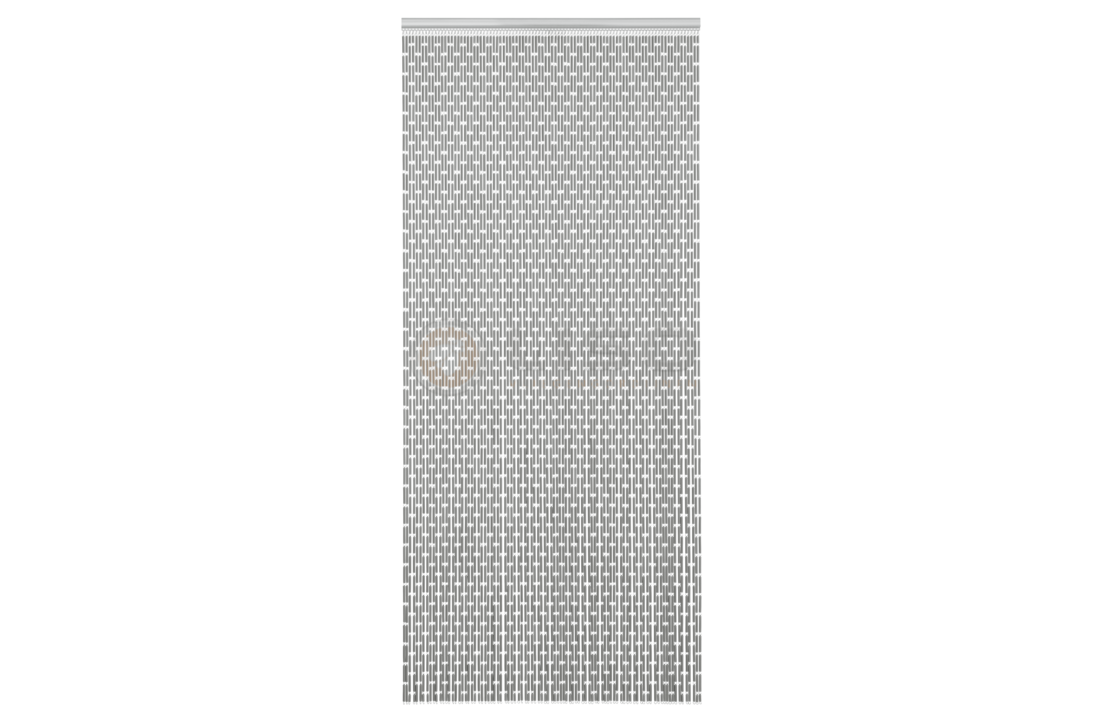 Fliegenvorhang standardmaße Liso ® Silber Metallic ✔ Gebrauchsfertig 100 x 232 cm