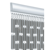 Vliegengordijn op Maat Liso ® Zilver Metalic ✔ Kant en Klaar 100 x 232 cm