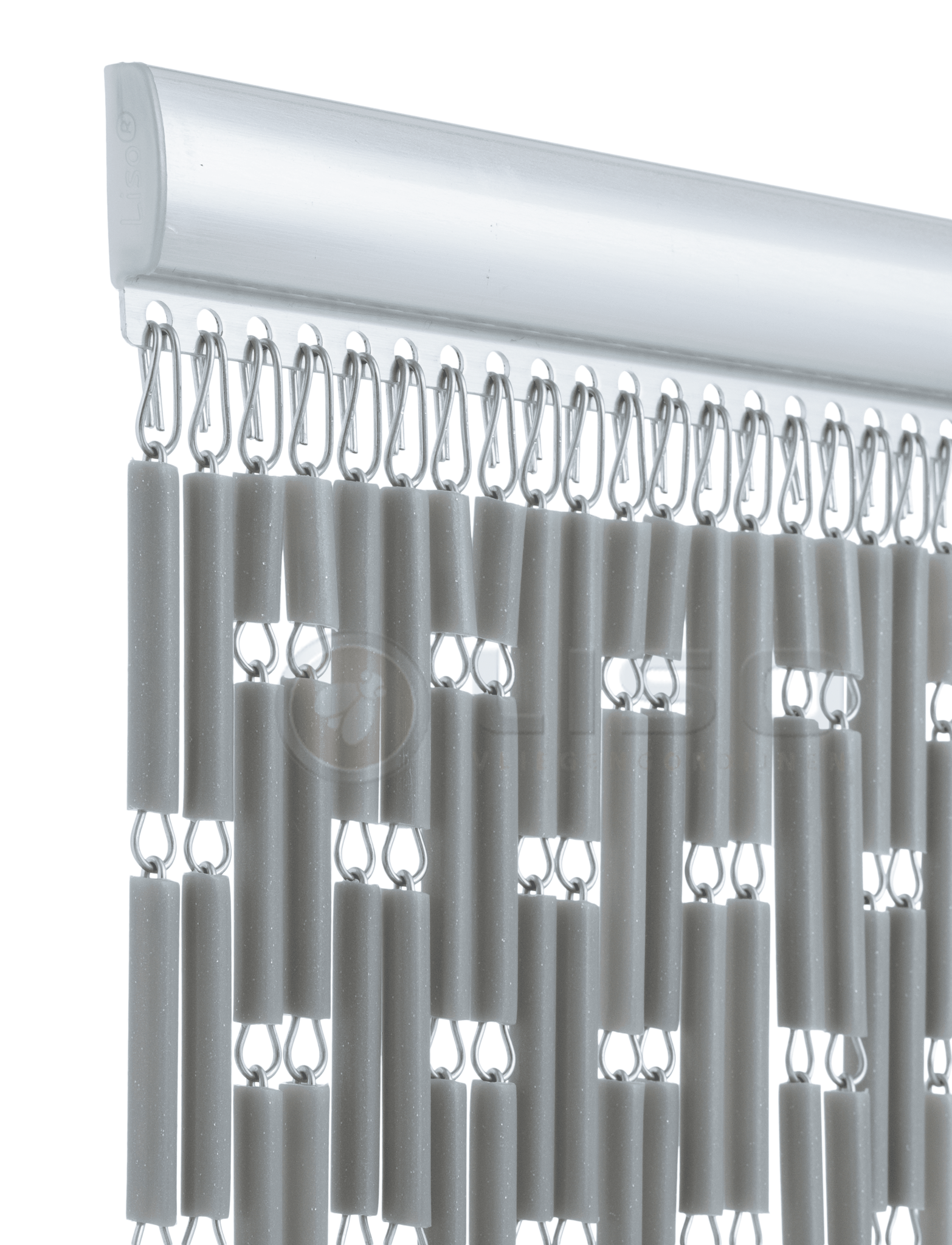 Vliegengordijn op Maat Liso ® Zilver Metalic ✔ Kant en Klaar 100 x 232 cm