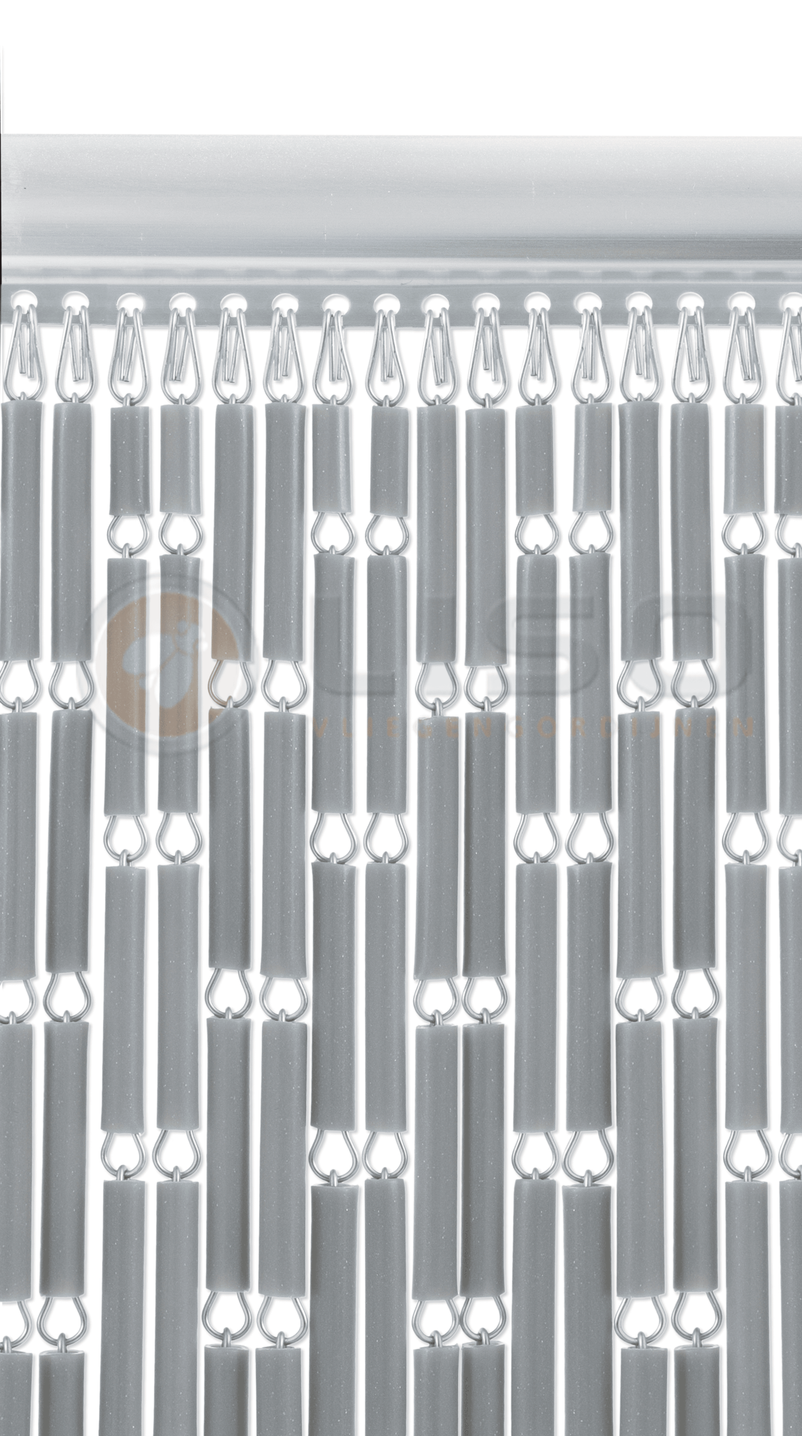 Vliegengordijn op Maat Liso ® Zilver Metalic ✔ Kant en Klaar 100 x 232 cm