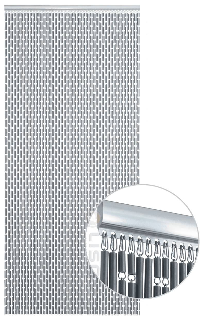 Vliegengordijn op Maat Liso ® Antraciet ✔ Kant en Klaar 92 x 209 cm